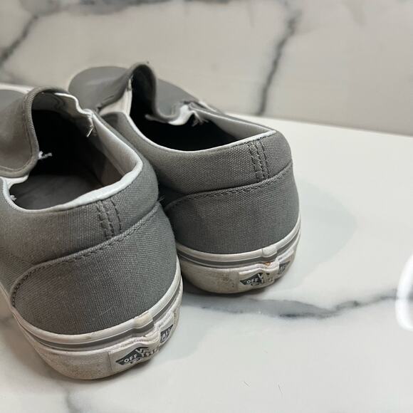 Vans Unisex Classic Gray Slip-on Shoes Men Sz 6 Women Sz 7.5 Old Skool Skater - Picture 6 of 9